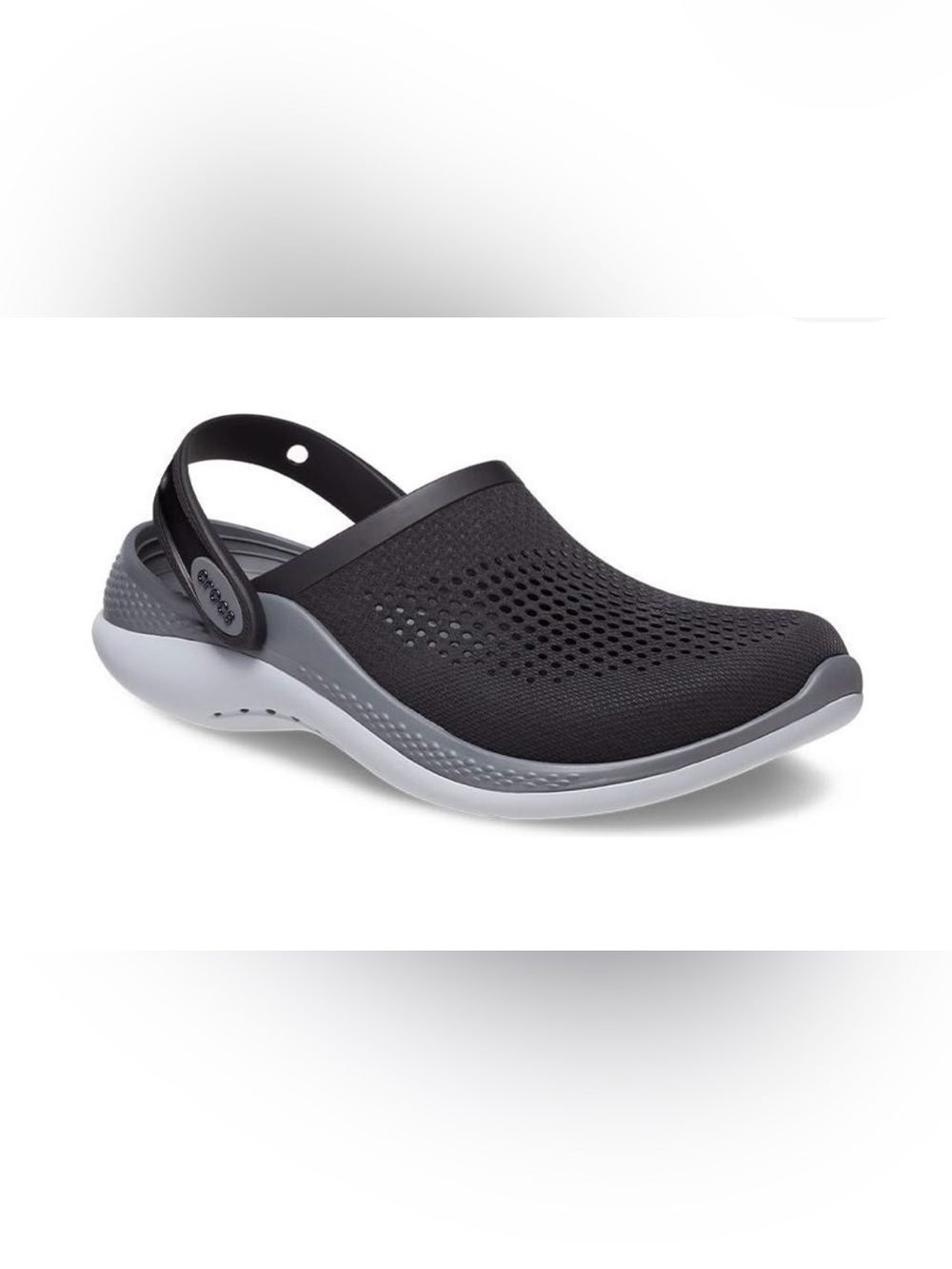 CROCS LiteRide 360 Black and Gray Slip Ons, Unisex Men’s 10 Women’s 12